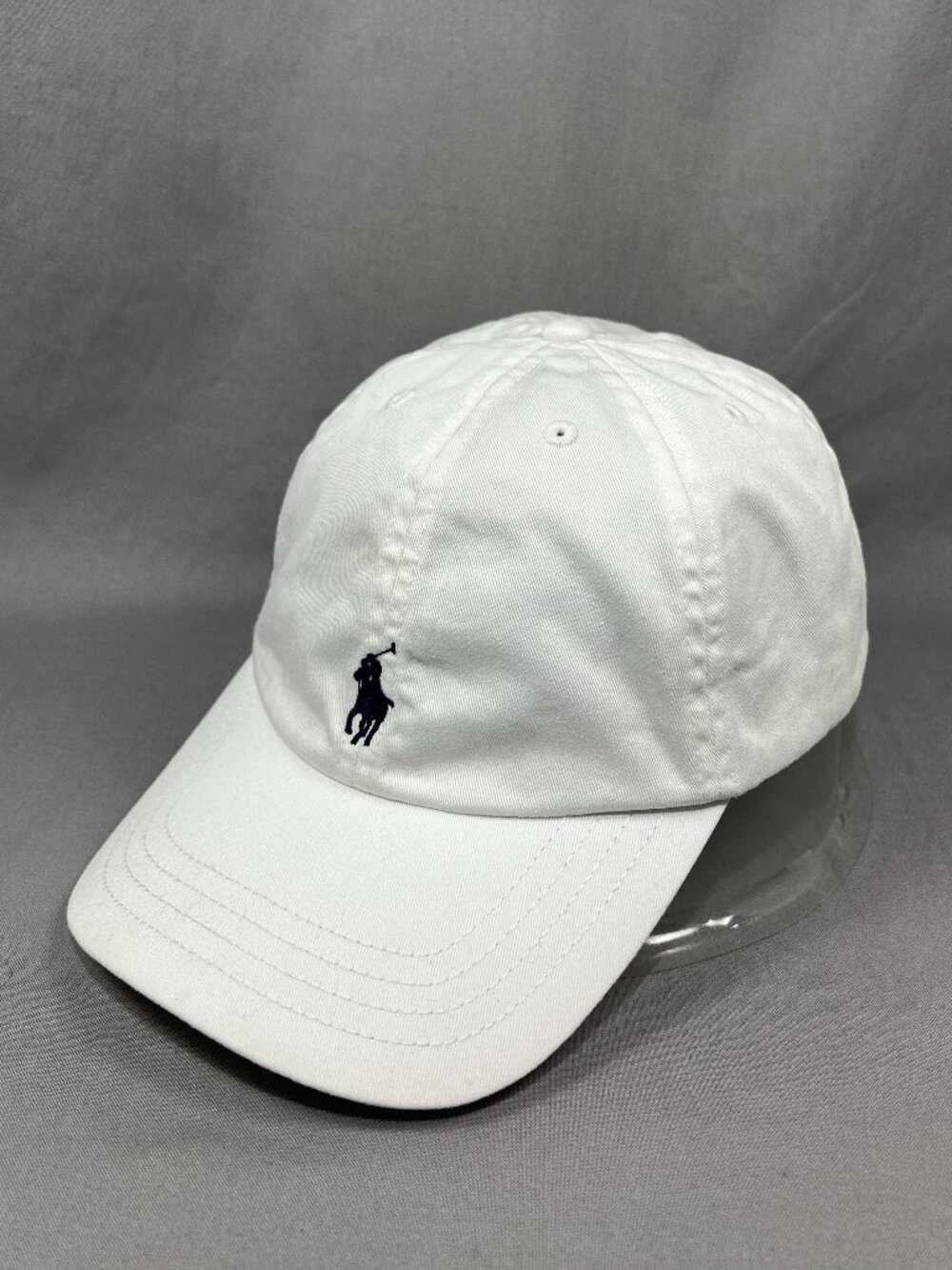 Polo Ralph Lauren Strapback Hat Adjustable White Navy Pony Dad Youth Kids 8-20 - Picture 6 of 16